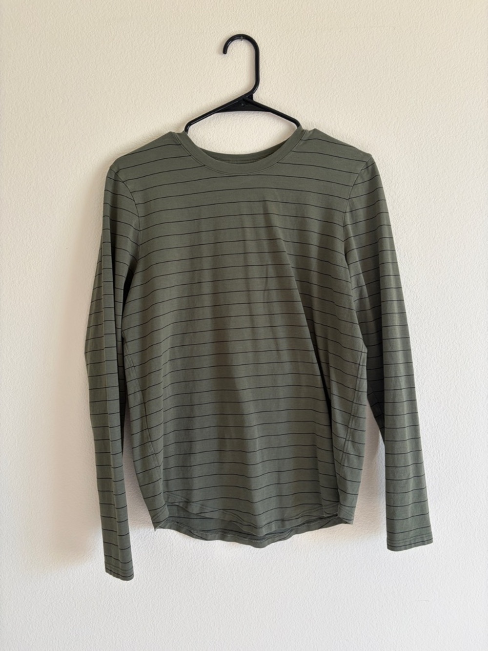 lululemon athletica Olive Green Long-Sleeve Striped Love Tee